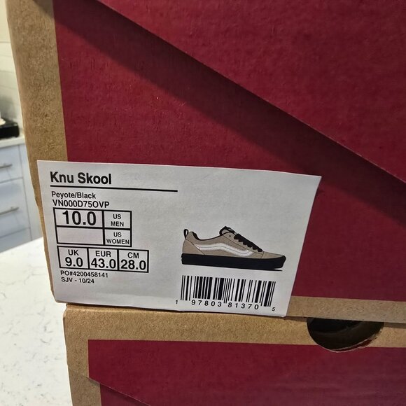 VANS Knu Skool Peyote Black Mens Size 10 VN000D75OVP Skate Shoes NEW RARE COLOR - Picture 11 of 11